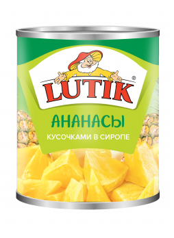 Ананасы кусочками в сиропе LUTIK, 850мл