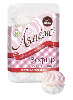 Лянеж Нева Зефир бело-розовый 420 г