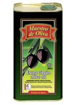 Масло оливковое MAESTRO DE OLIVA Extra Virgin, 1л