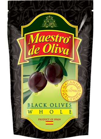 Маслины Maestro de oliva с косточкой, 170г оптом