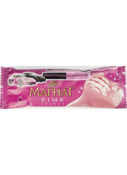 Мороженое ванильное МАГНАТ Pink с гранатом эскимо, 80г БЗМЖ