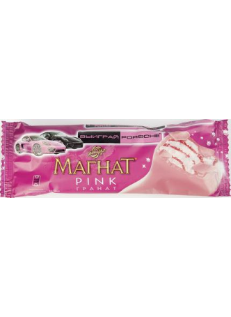 Мороженое ванильное МАГНАТ Pink с гранатом эскимо, 80г БЗМЖ оптом