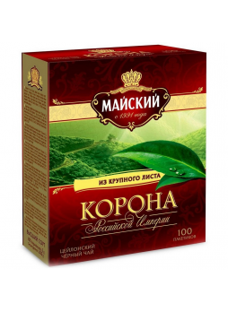 МАЙСКИЙ Чай черный Корона Российской империи 100 пак.