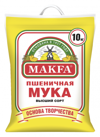 Мука пшеничная MAKFA высший сорт, 10 кг
