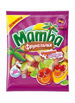 Мармелад жевательный MAMBA Фрумеладки фрукты и йогурт, 72 г