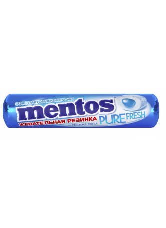 Жевательная резинка Mentos Pure Fresh Свежая мята, 15,5г оптом