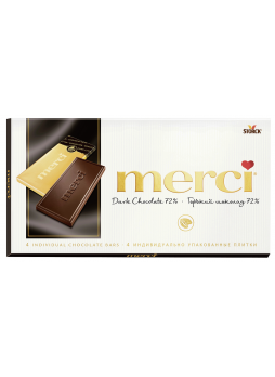 Шоколад MERCI горький 72%, 100г