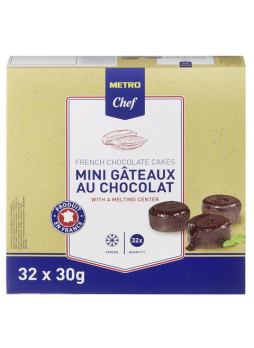 Фондан шоколадный Metro Chef мини, 32 х 30 г