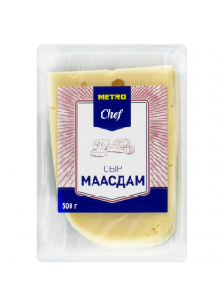 Сыр Metro Chef Маасдам нарезка 45%, 500г