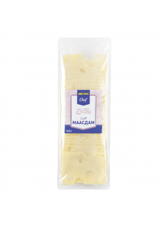 Сыр Маасдам нарезка 45% Metro Chef, 1 кг оптом