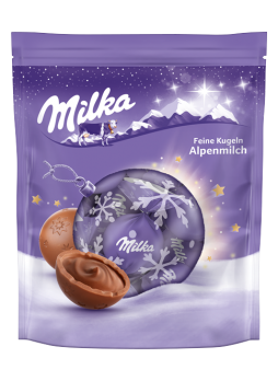 Шоколад Milka молочный в форме шара c центром из молочного шоколада, 90г