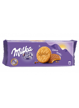Печенье овсяное Milka с молочным шоколадом, 168г