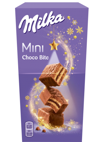 Бисквит Mini Choco Bite в молочном шоколаде MILKA, 117 г оптом