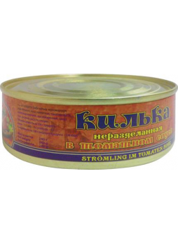 Килька МОНОЛИТ Балтийская неразделанная в томатном соусе, 240г