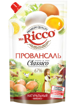 Майонез MR.RICCO Organic Провансаль 67%, 400 г