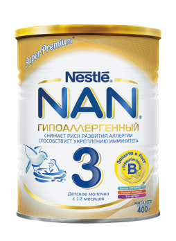 Молочная смесь Nestle NAN OPTIPRO Гипоаллергенный 3, 400г