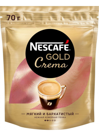 Nescafe Gold Crema кофе растворимый, 70г оптом