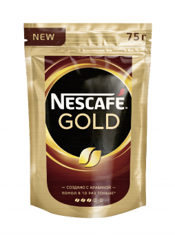 Кофе растворимый NESCAFE Gold пакет, 75г ^