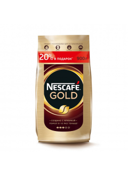 Nescafe Кофе растворимый с добавлением натурального жареного молотого кофе GOLD 900г