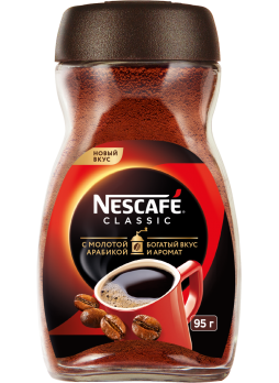 Кофе Nescafe Classic натуральный растворимый ст/б, 95г
