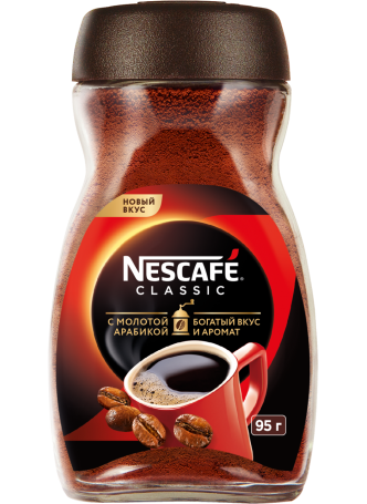 Кофе Nescafe Classic натуральный растворимый ст/б, 95г
