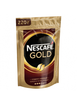 Кофе NESCAFE Gold растворимый пакетированный, 220г