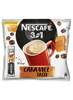 Кофе NESCAFE карамель 3в1, 50x14,5г