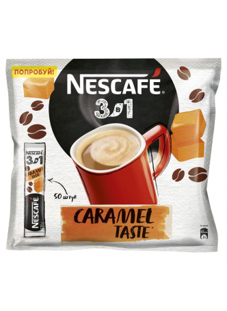 Кофе NESCAFE карамель 3в1, 50x14,5г оптом