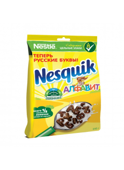 Завтрак готовый NESQUIK алфавит молочный шоколад, 250г