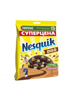 Готовый завтрак NESTLE Nesquik Duo пакет, 250г