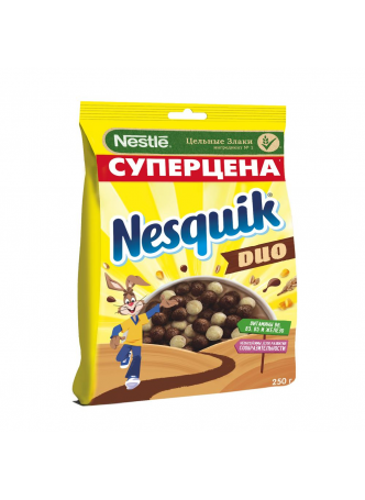 Готовый завтрак NESTLE Nesquik Duo пакет, 250г