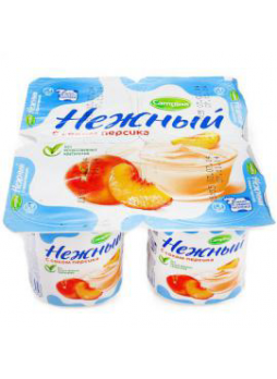 Йогуртный продукт НЕЖНЫЙ 5% со сливой и персиком, 110г БЗМЖ