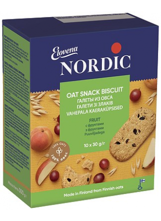 NordiC Галеты овсяные с фруктами 300г оптом