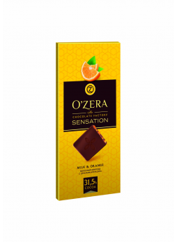 Шоколад молочный OZERA с апельсиновыми цукатами, 100г