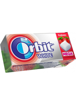 Жевательная резинка Orbit White без сахара со вкусом клубники, 16.4г