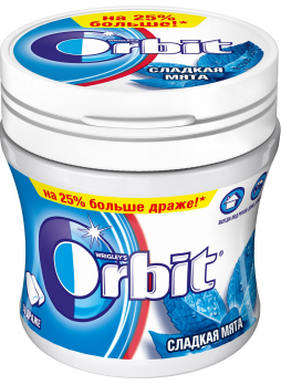 Жевательная резинка Orbit без сахара с ароматом мяты, 68г