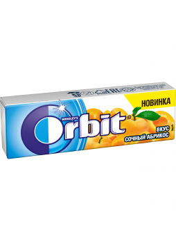Жевательная резинка Orbit без сахара со вкусом абрикоса - вкус сочный абрикос, 13.6г
