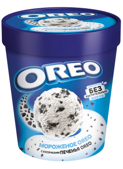 Мороженое сливочное Oreo с кусочками печенья ведерко, 263г