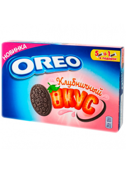 Печенье OREO с какао и начинкой со вкусом клубники, 228г
