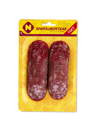 Колбаса Брауншвейгская сырокопченая Останкино в вакуумной упаковке, 100г
