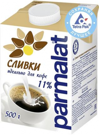 Parmalat Сливки ультрапастеризованные 11%, 500г БЗМЖ