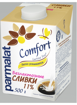 Сливки PARMALAT 11% без лактозы без заменителя молочного жира, 500 г