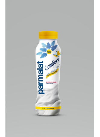 Питьевой йогурт PARMALAT безлактозный натуральный без заменителя молочного жира, 290 г оптом