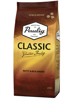 Paulig Кофе в зернах натуральный жареный Classic 250г