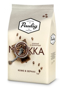 Paulig Кофе в зернах натуральный жареный Mokka 1кг