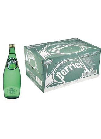 Вода PERRIER минеральная столовая/питьевая газированная, 0,75л