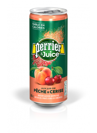 Напиток PERRIER Peach AND Cherry, 0,25 л