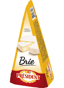 Сыр Бри PRESIDENT мягкий с белой плесенью 60%, 200 г БЗМЖ