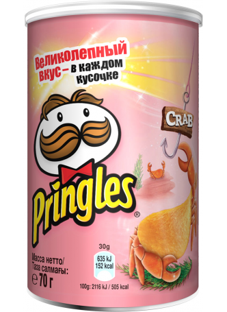 Чипсы картофельные Pringles со вкусом Краба, 70г оптом