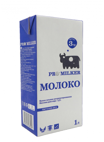 Молоко Promilker 3,2% ультрапастеризованное, 1л оптом